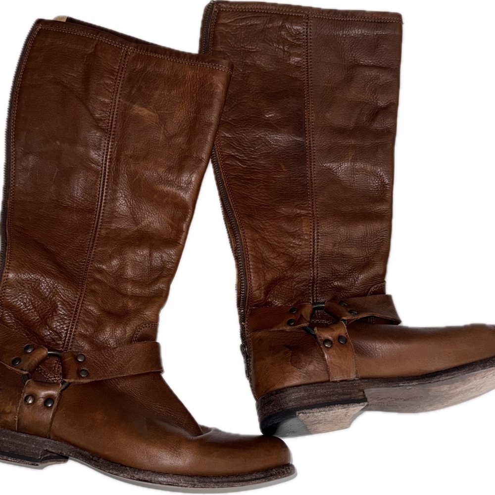 Frye Phillips Harness Tall Wide Calf Riding Boots